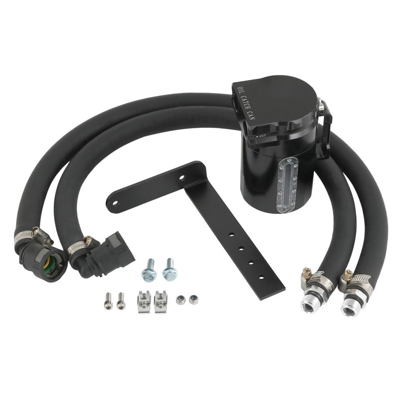 RALZAOTO Oil Catch Can Kit Oil Separator Reservoir Tank with Sight Glass Compatible with Ford F150 5.0L/2.7EB/3.5EB 2011-2023 Raptor 3.5L Ecoboost 2017-2023  Expedition 3.5L EcoBoost 2018-2023 - Image 1